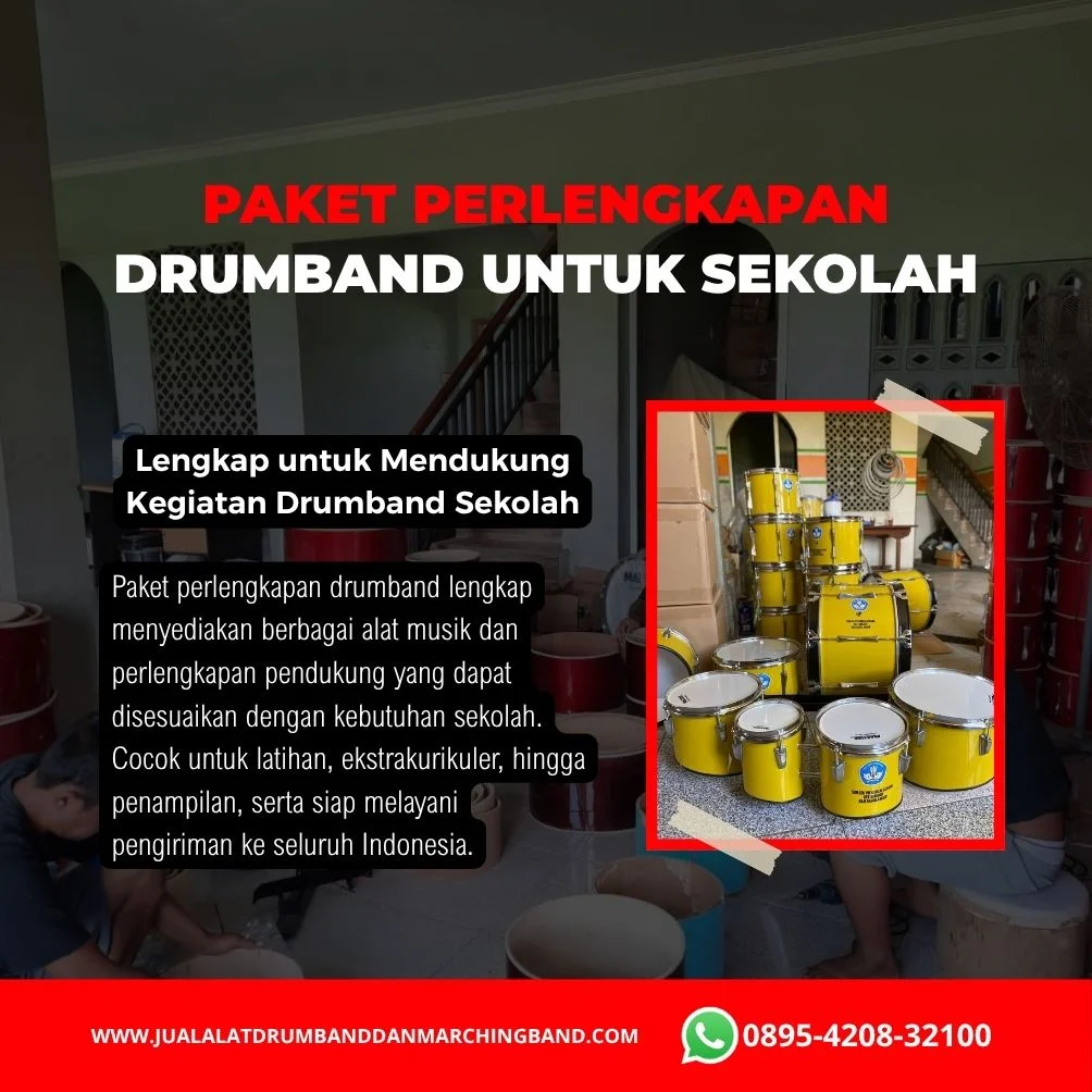 paket alat drumband lengkap untuk sekolah